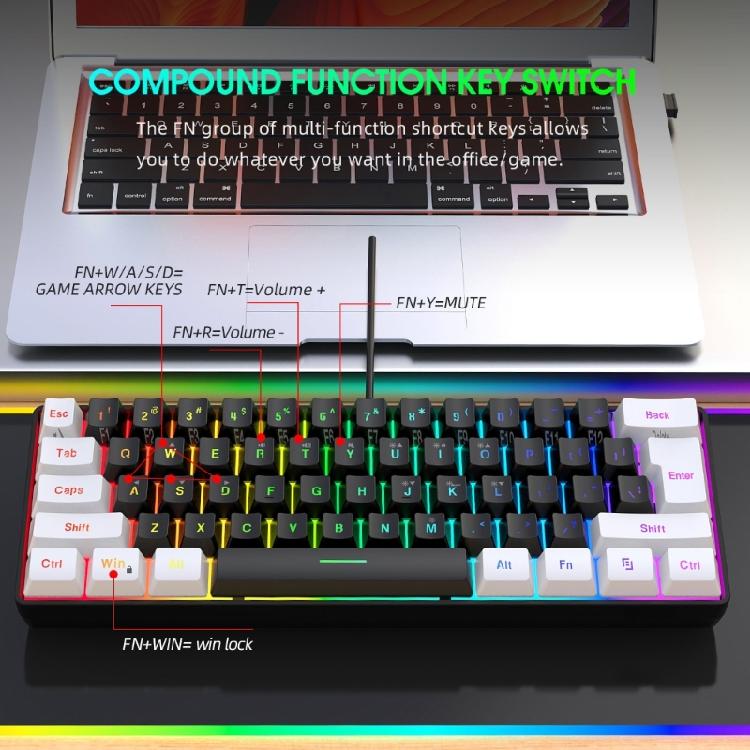 Wired Gaming Keyboard Water Resistant Gaming Keyboard RGB Lighting Keypad
