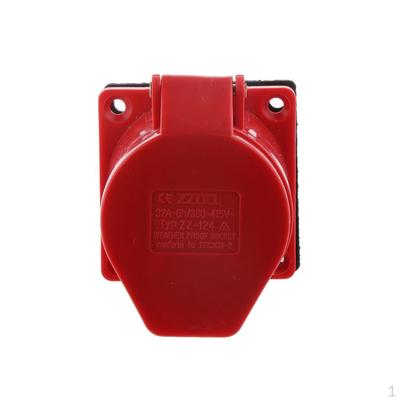 Panel Socket Four Pin 3P+E 380V Industrial 32A Straight Plug
