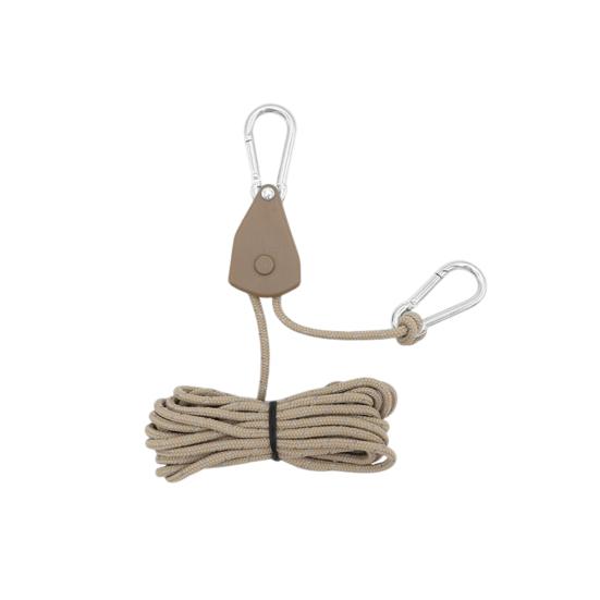 Wind Rope Pulley Adjuster with Load-bearing Buckles Highly Reflective Rope Zinc Alloy Pulley Outdoor Camping Tent Canopy Adjustable Non-slip