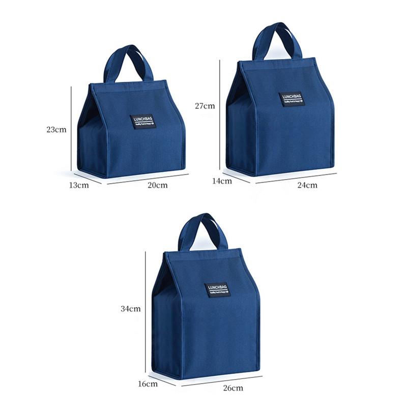 Draagbare Oxford Lunchtas Kantoor Student Handige Lunchbox Vershoudtas Koeltas Draagtas Stel Blauw Roze Voedselcontainer Tas