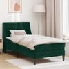 Bed Frame with Mattress Dark Green 80 X 200 Cm Velvet