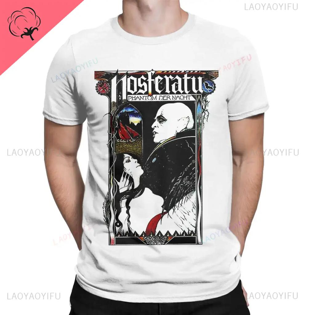 Nosferatu 1922 horror movie Vampire Man Dracula Halloween cool street wear trend fashion summer men women universal Tshirt