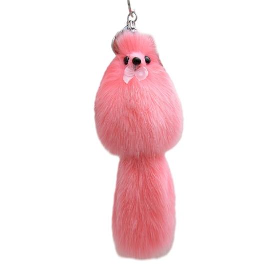Keychain Pendant Fox Plush Doll Charm Soft Stuffed Key Holder Portable Key Organizer Backpack Bag Accessory