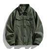 Men's Spring and Autumn Corduroy Lapel Jacket Retro Loose and Handsome Multi-pocket Cargo Jacket