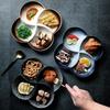 Japanese Ceramic Divided Meal Plate for Weight Loss and Fitness - Perfect for One Adult's Breakfast or Vegetables