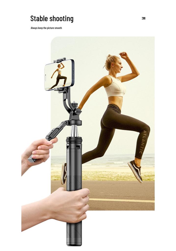 Bluetooth Selfie-Stick mit Bodenstativ für Live-Übertragung und Fotografie