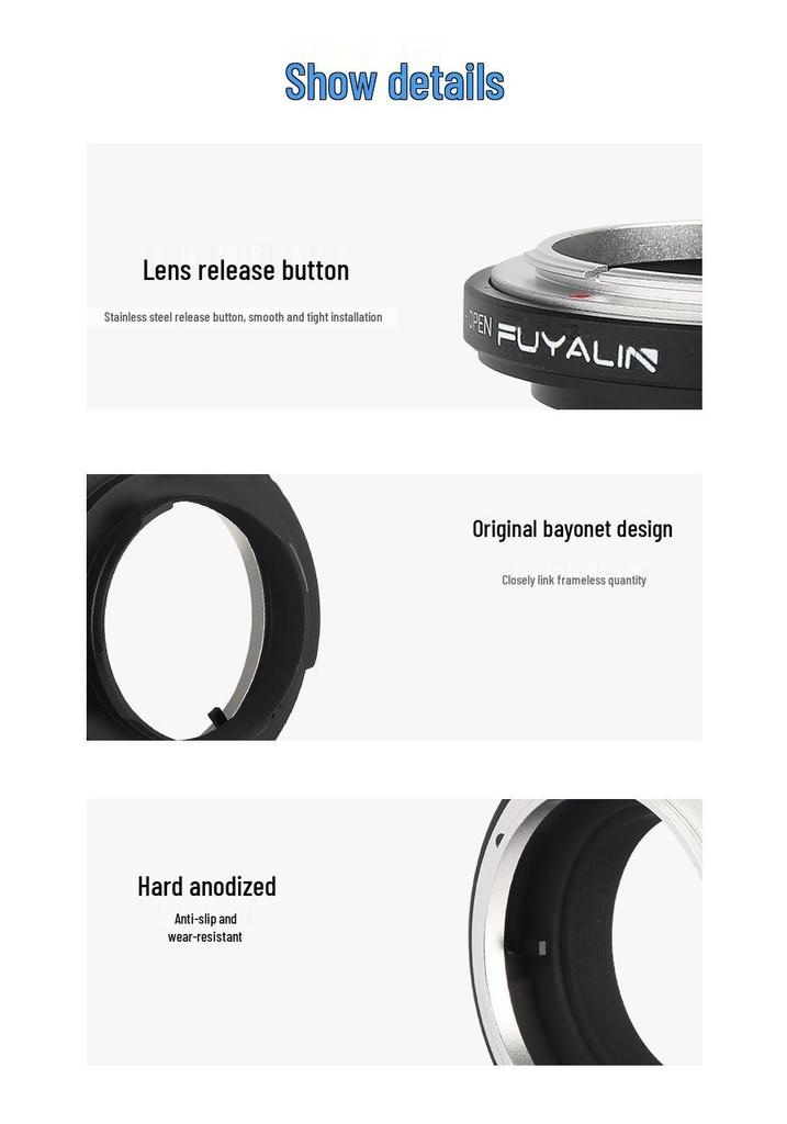 FD-LM Lens Adapter for Canon FD/FL Lenses To Leica M Mount Cameras
