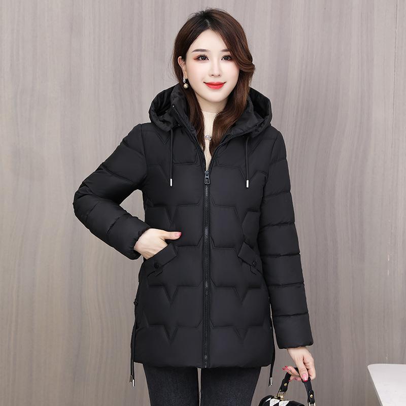 Down cotton jacket padded jacket women's mid-length Korean version slim slimming winter jacket padded jacket new in 2025