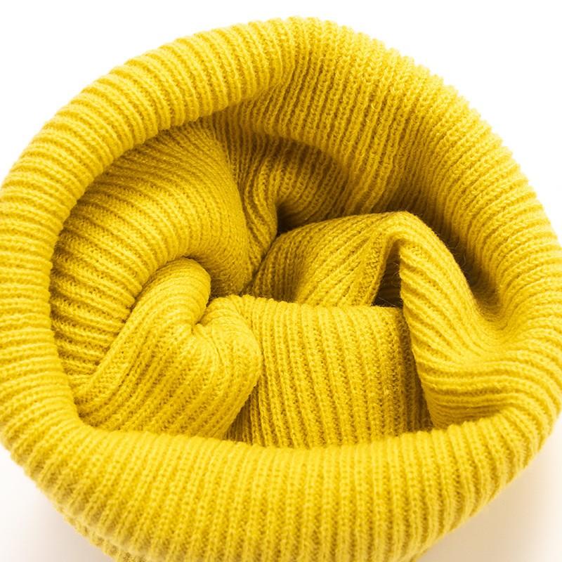 Fashionable Custom Embroidery Logo Solid Color Warm Winter Beanie Knit Hat