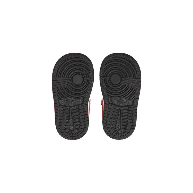 Air Jordan 1 Mid TD Light Curry Cardinal Red Baby Sneakers Brown White-Onyx White 640735-201