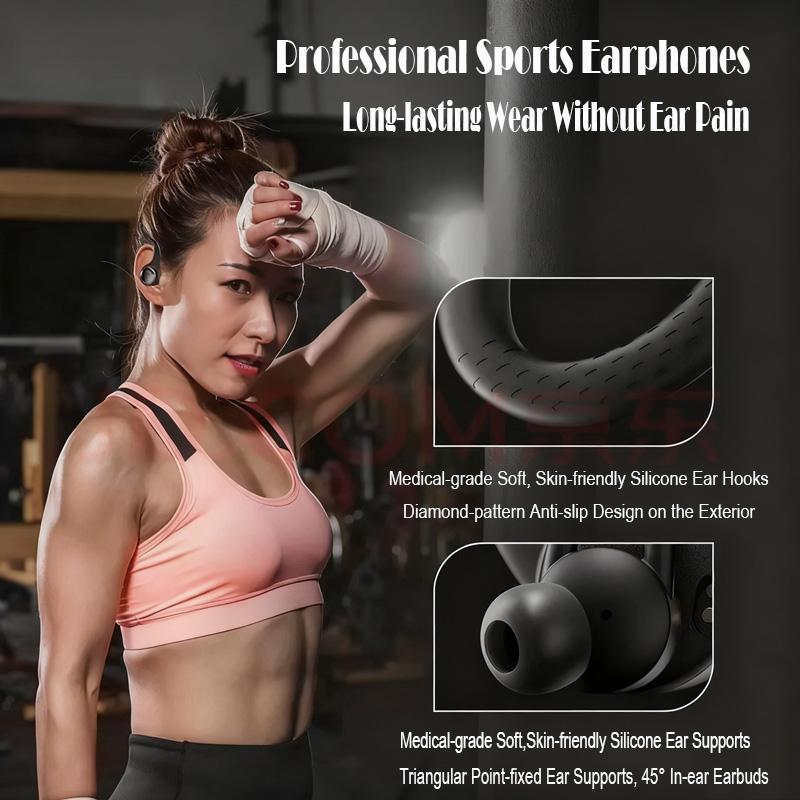 JYL TS Earhook Headphones Athletes Hi-Fi Plastic