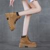 Läder Martin boots höst ny tjock sula hel läder höjning. Cm lätta vardagliga bomullsskor för kvinnor