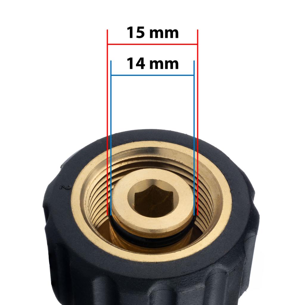 Rosfix Adapter M22 Do Akcesoriów Z Szybkozłączką 1/4"" – Kompatybilny Z Myjkami Ciśnieniowymi | Mosiądz | Max 200 Bar, 90°C, 40 L/min