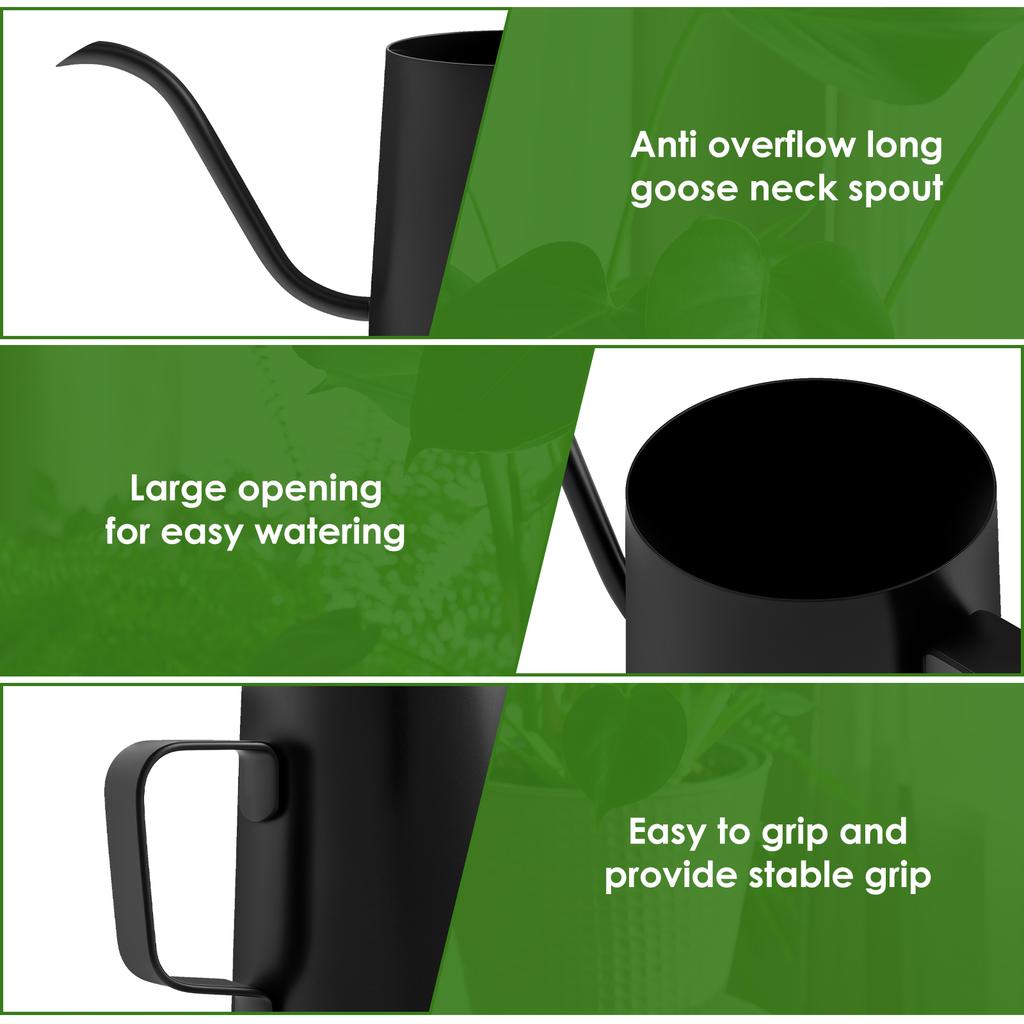 Watering Can Stainless Steel Long Spout Kettle Nordic Style Garden Flower Pot for Indoor Outdoor Bonsai Plants Gardening Shower