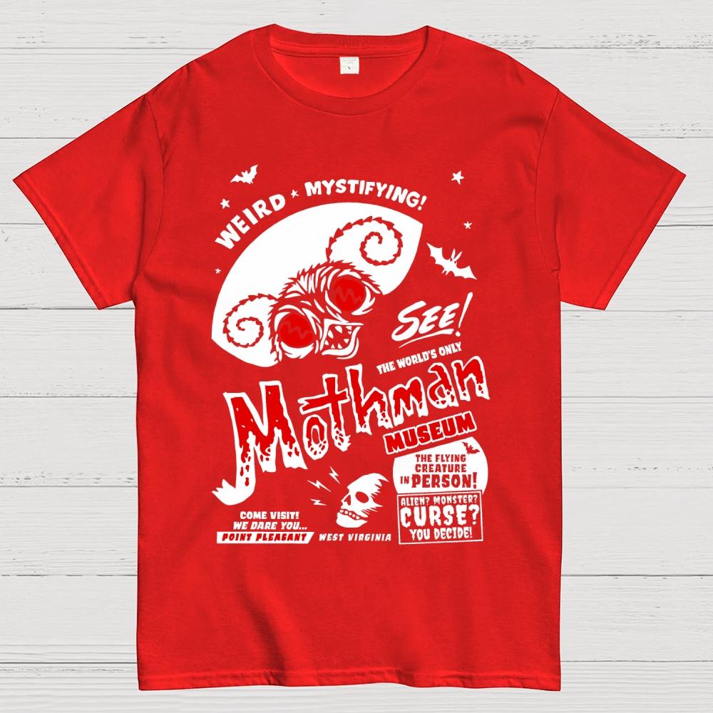 Mothman Museum Unisex 100% Cotton Summer Casual Cool Loose T-Shirt