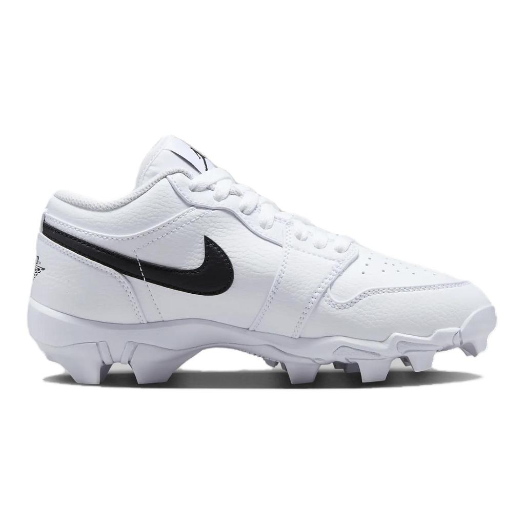 Air Jordan 1 Low Cleat GS Bianco Nero Scarpe da Ginnastica per Bambini HF6885-100