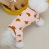 Cotton Four-Legged Pet Pajamas With Bear Print Home Wear For Small Dogs And Cats Soft Comfortable Loungewear Cozy Animal Nightwear