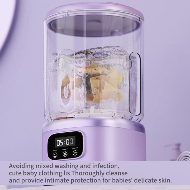 2L Wash & Dehydration-in-One Washing Machine with 390 High-Power Motor, Automatic Spin-Drying, Mini Washing Cup, and Portable Wireless Charging