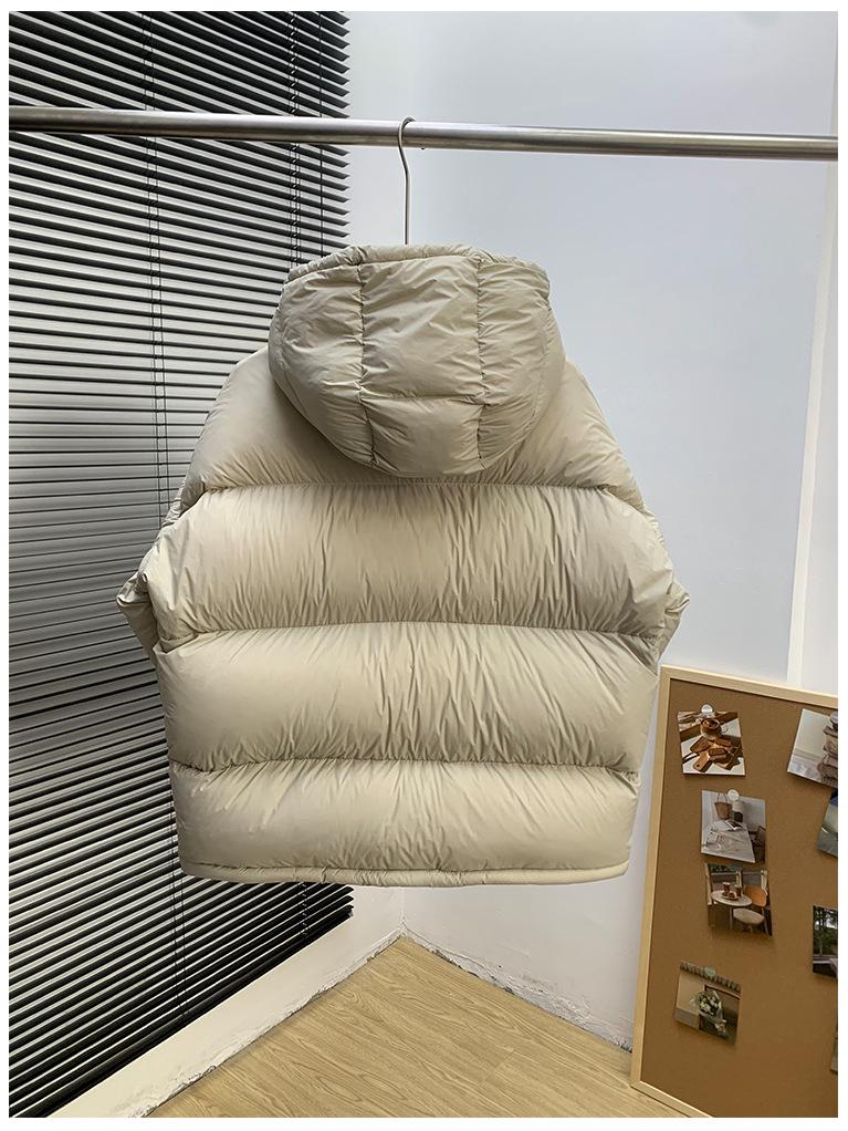 95% White Duck Down Women's Short Winter Hooded Jacket 2025 - Light Luxury Petite Puff Coat