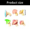 Set of 6 Cute Small Mushroom Resin Figurines Car Interior Decors For Dashboard Rearview Mirror Or Window Decoration
