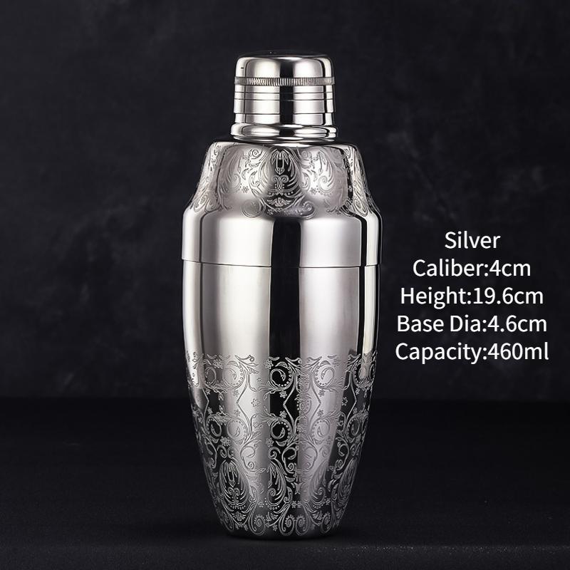 Engraving Vintage Bar Cocktail Shaker Stainless Steel Cocktail Boston Shaker Bartender Tools Bar Tools For Home And Bar