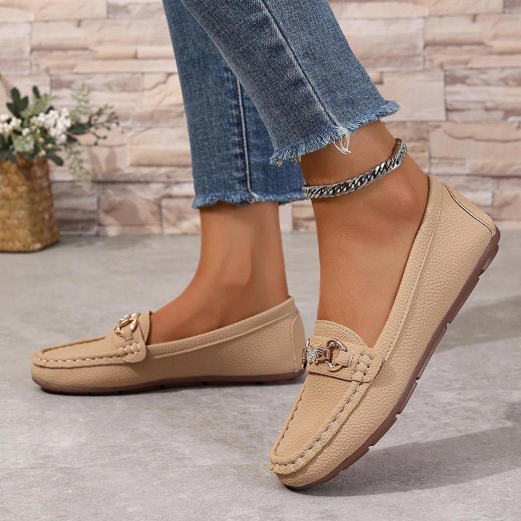 Scarpe Casual da Donna Slip-on Mary Jane Primavera Autunno Nuova Moda Punta Rotonda Tinta Unita Suola Morbida Mocassini Piatti Zapatos De Mujer