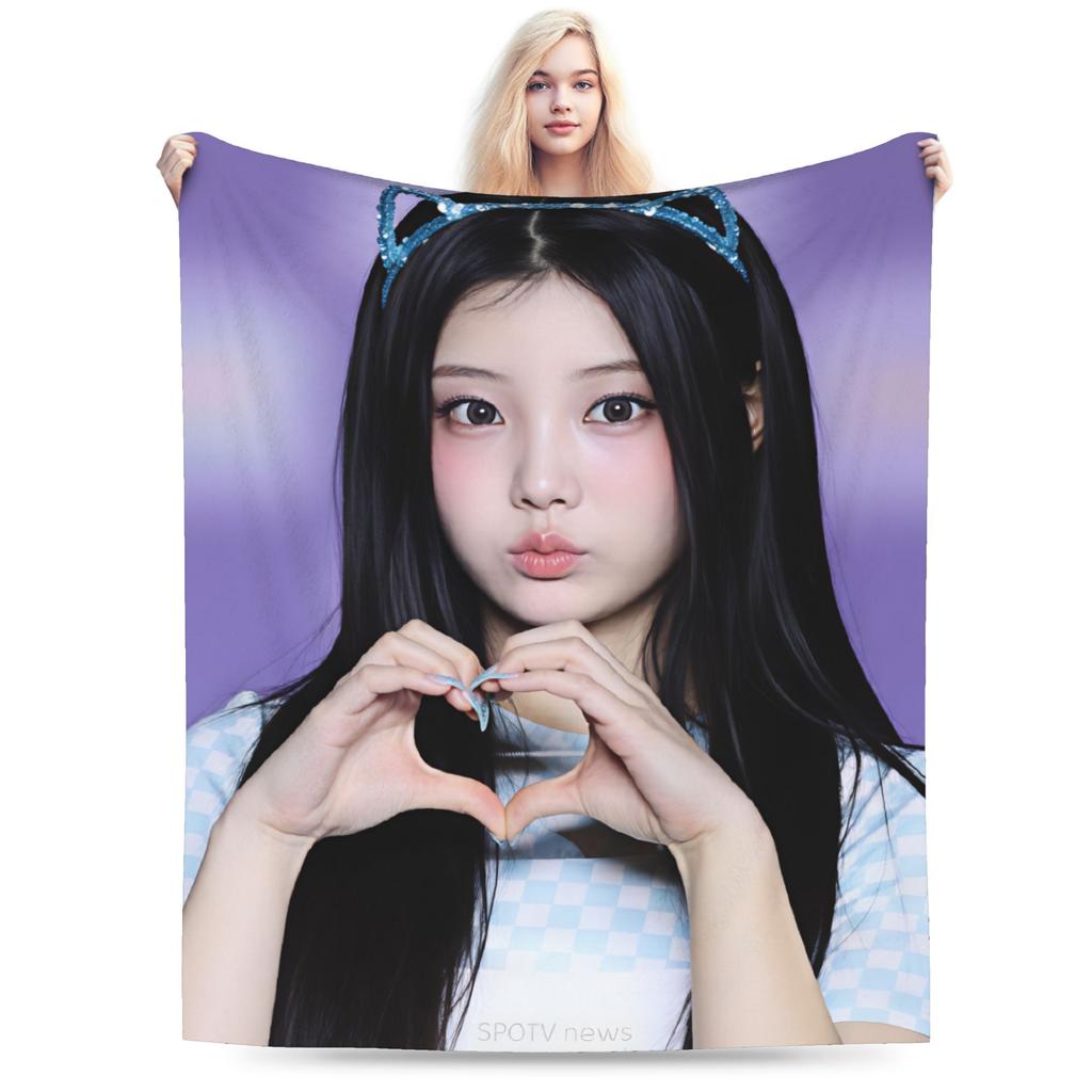 W-Wonhees-S Super Real Me Warm Soft Blanket Girls Boys Plush Throw Street Trend Outdoor Flannel Bedspread Sofa Bed Cover