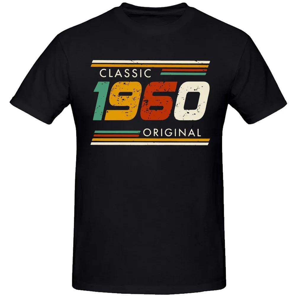 New Men Made in 1960 All Original Parts T Shirt Oversize Printed Casual Tee Shirt Casual Short Sleeve Vintage Couples T-Shirt