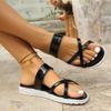 Fashion Women's Shoes 2025 Hot Sale Basic Women's Slippers Fashion Peep Toe Casual Slippers Women Summer Plus Size Solid  Flat Slippers