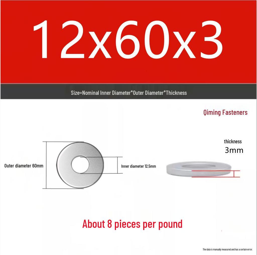 4.8 Grade Galvanized Iron Flat Washer M3-M40 Oversized Metal Screw Gasket Washer