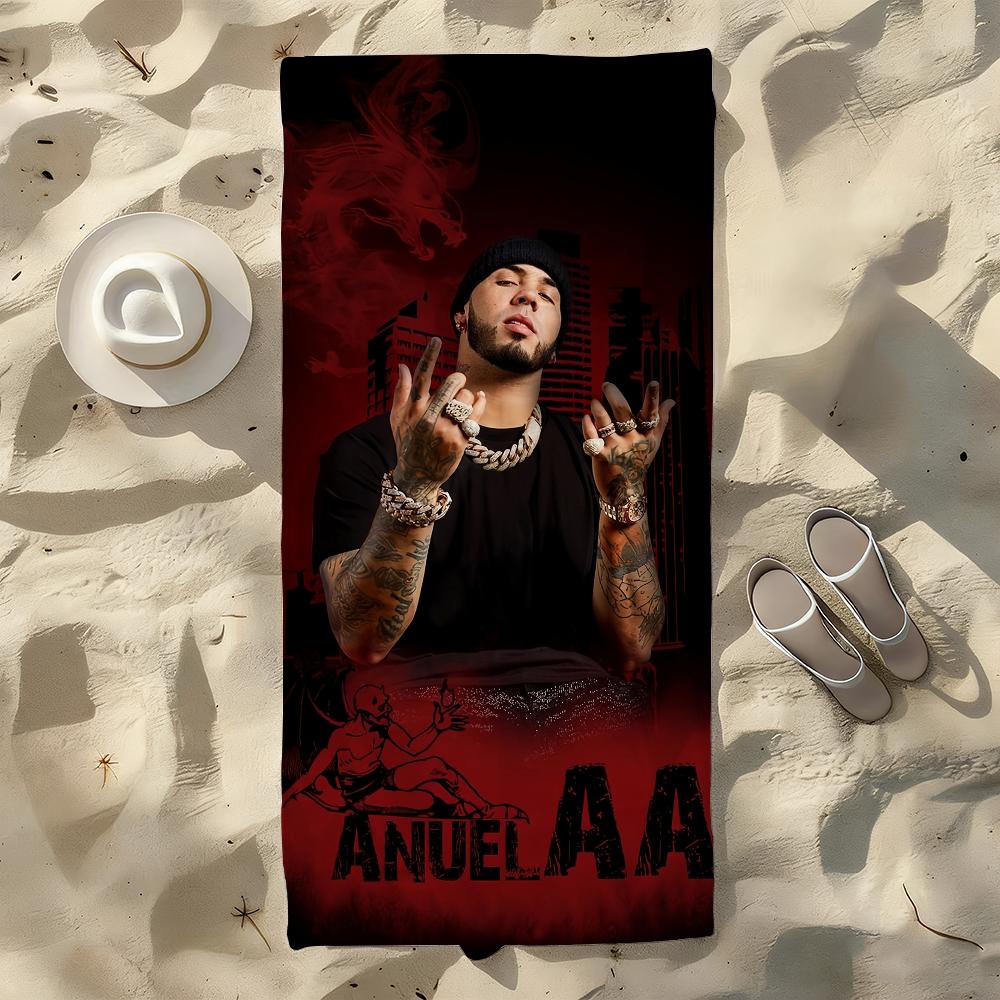 Rapper Anuel AA Towel For Swim Yoga Gym Quick Drying Soft and skin-friendly Beach Towels All-Season