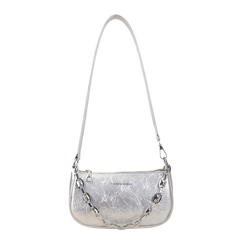2 New Bags Women's Summer High-end Niche Design Shoulder Underarm Bag Fashionable Versatile Messenger Commuter Bag