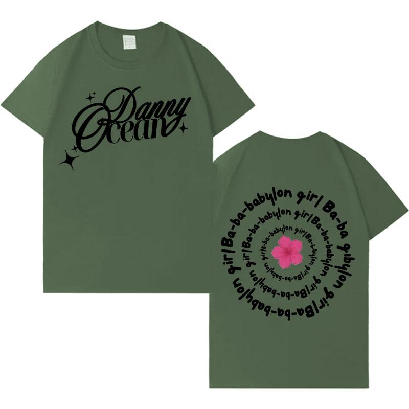 

Rapper Danny Ocean Hip Hop New Album Tshrits Harajuku Oversized Short Sleeve TShirt Mens Crewneck Loose Cotton Tshirt Fans Gift 3XL