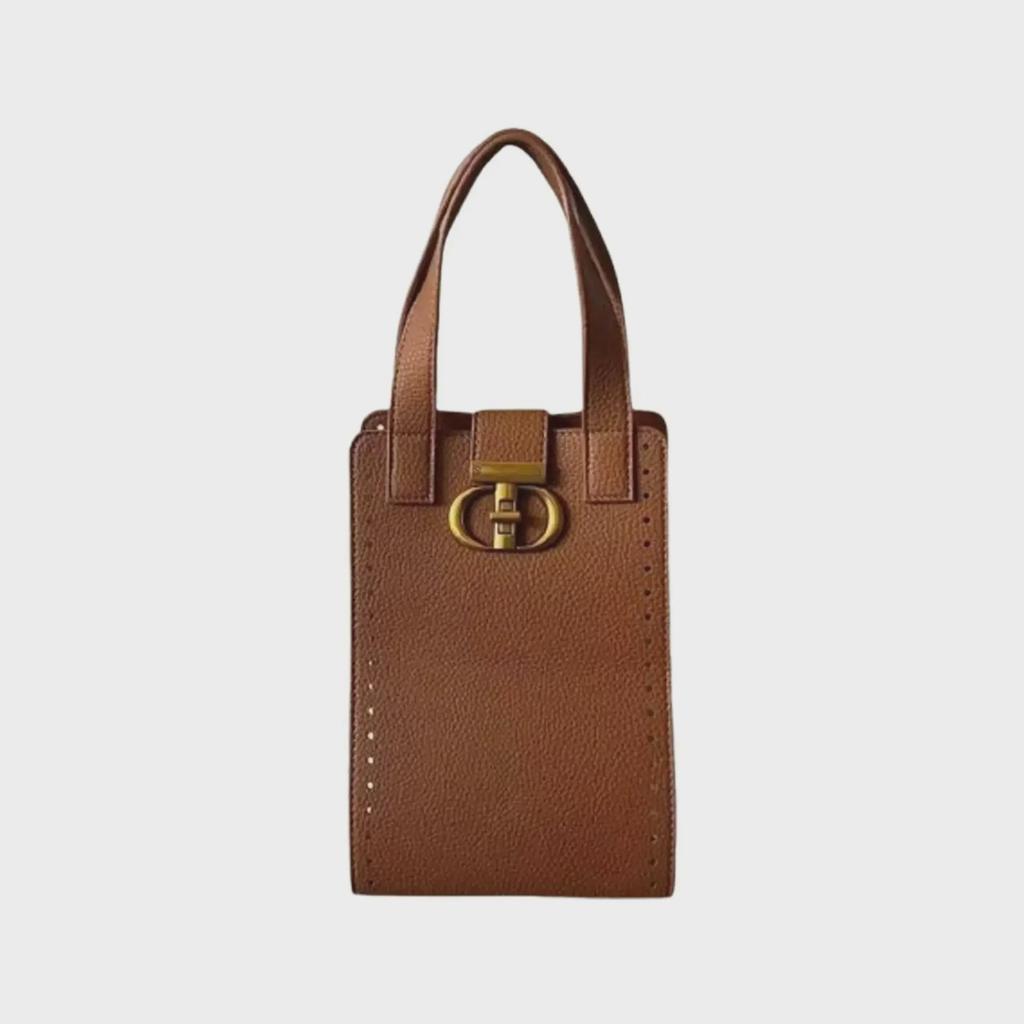 Handmade DIY Leather Woven Body Bag with Integrated Handle Hook