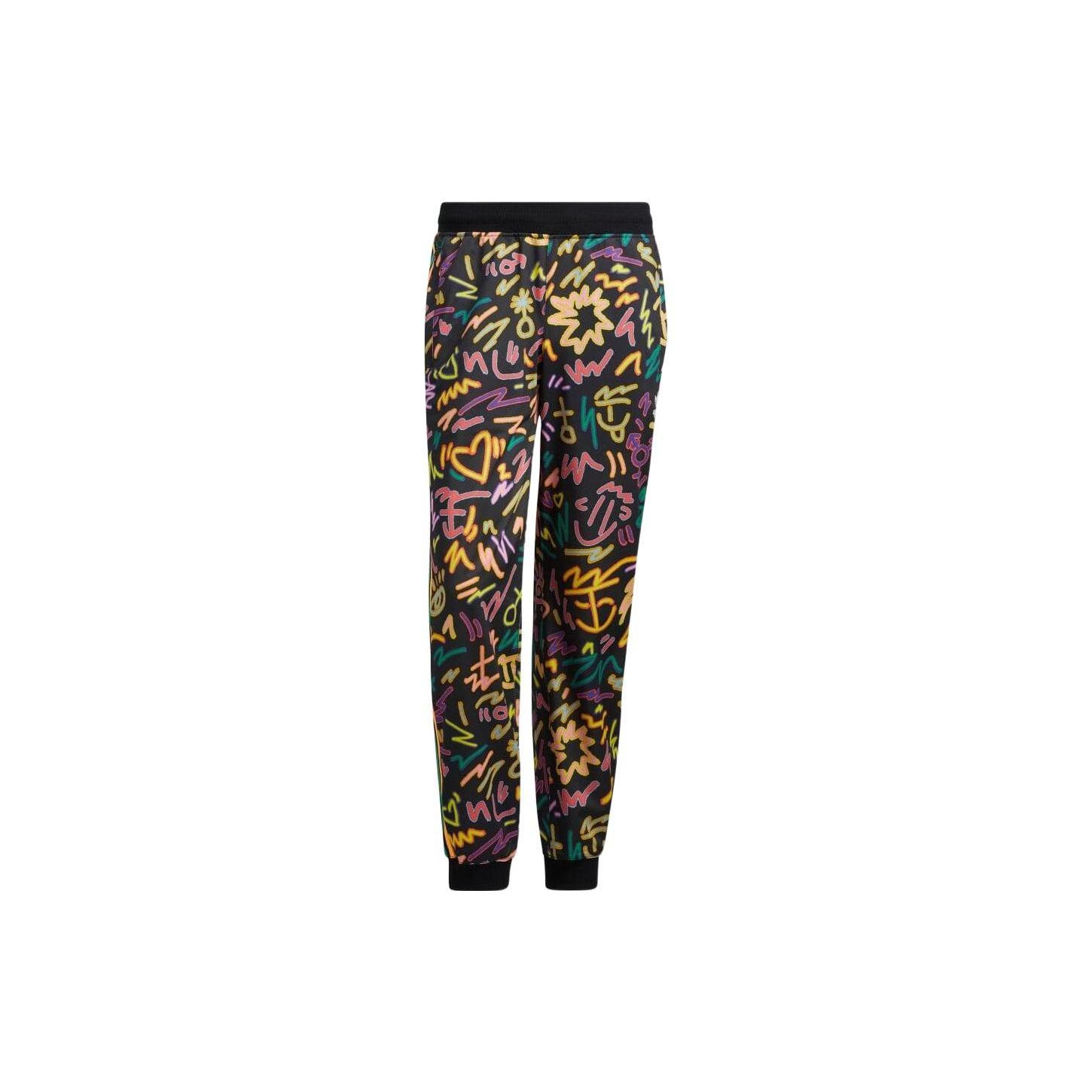 Men s adidas originals Geometry Pattern Full Print Printing Stripe Casual Pants/Trousers Multicolor HC3089 S
