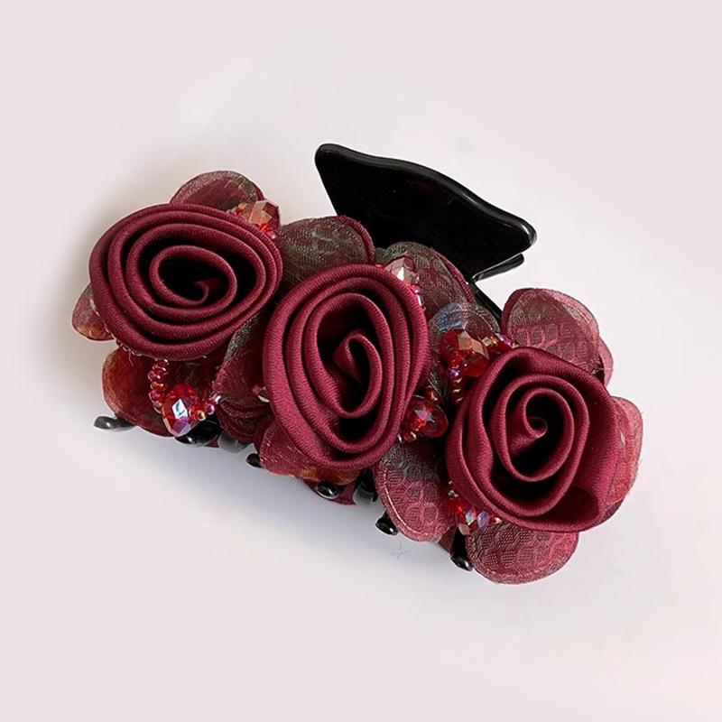 Flower Hair Clips Updo Hair Clips Adult Fashionable Hair Clips Headwear Ponytail Hair Clip Accessories