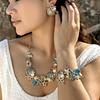 Boho Glänzender Seestern Muschel Koralle Perle Anhänger Halskette Für Frauen Kristall Zirkon Strand Emaille Schlüsselbein Choker Charm Schmuck Geschenk