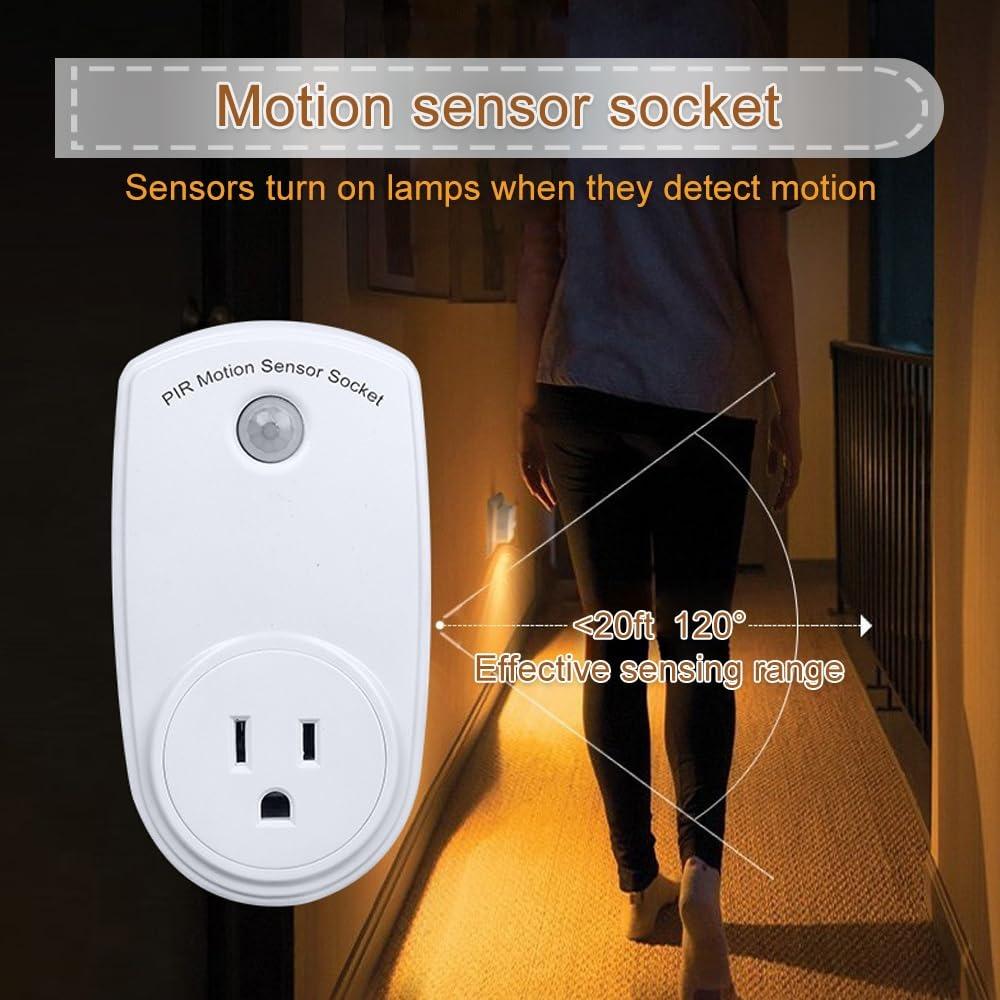 Copper Motion Sensor Switch Plastic Human Infrared Induction Outlet  Electrician