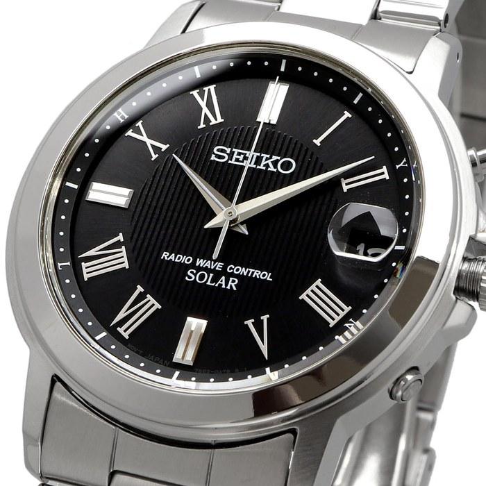 Seiko Watch Seiko Selection Men's Solar Radio SBTM191 Silver/Black