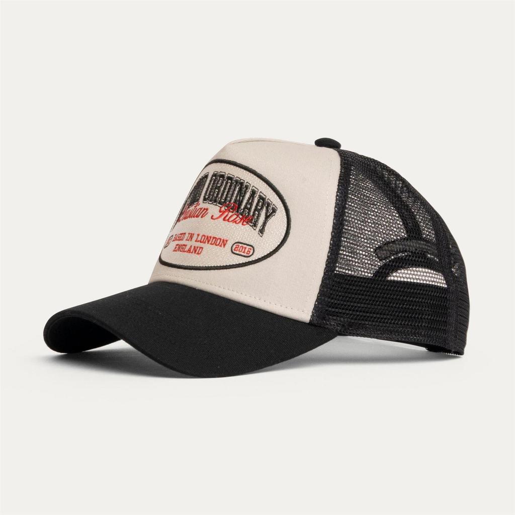 Christian Rose Embroidered Patch Trucker Cap
