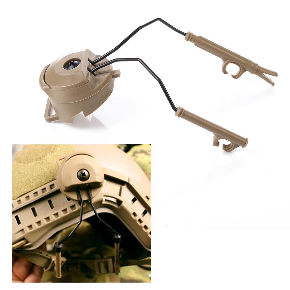 2Pcs Tactical Headset Helmet Rail Adapter Rotational Fast Rail Mounts Headset Holder Adjustable Tactical Helmet Accessories