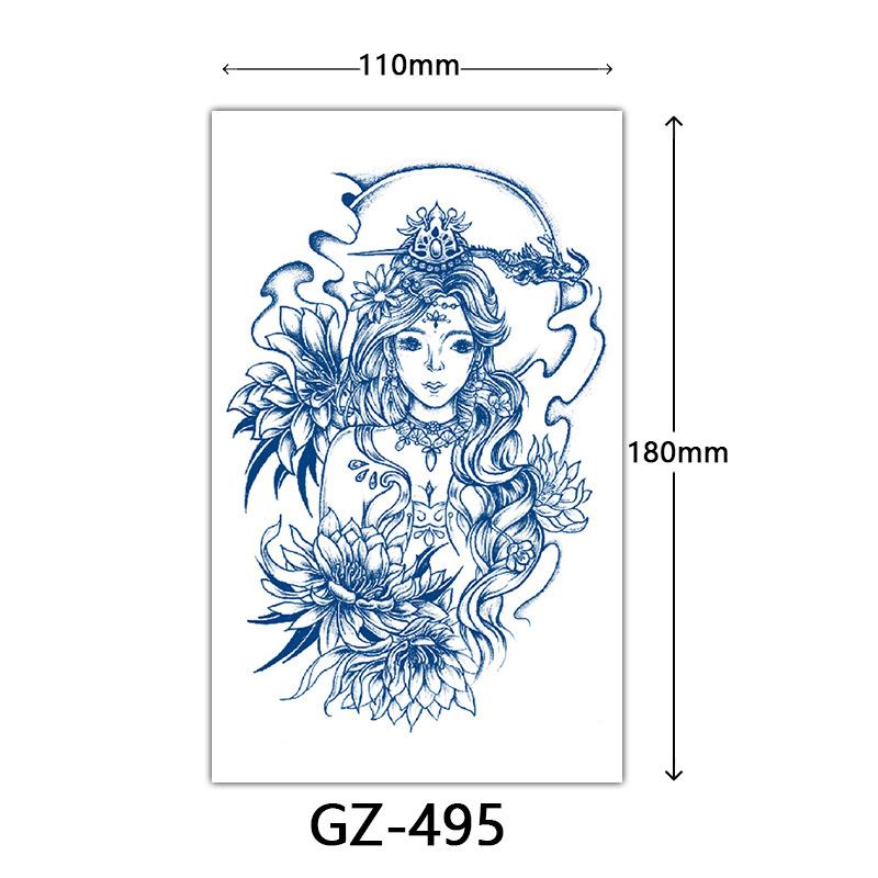 Herbal Tattoo Stickers, Juice Tattoo Stickers, Semi-Permanent Tattoo Stickers Dragon Snake Animal Tattoos