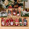 9/12Pcs Wooden Christmas Decorations Set - Pure Wood Pendants Xmas Tree Ornaments