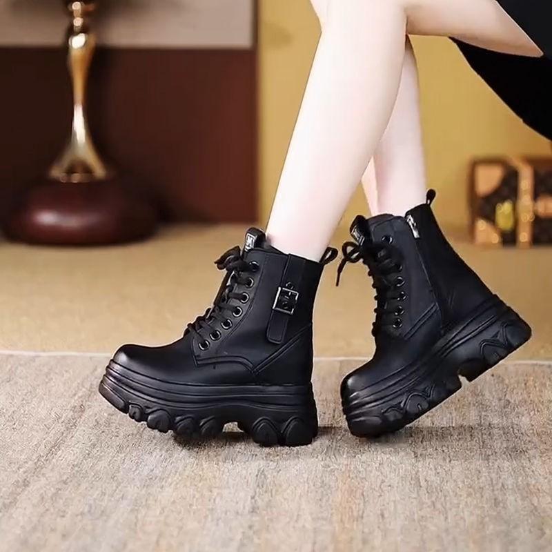 Neue Stil Hohe Absätze Dicke Sohle Stiefel, Winter und Herbst Gepolsterte Schuhe, Kurze Stiefel für Damen