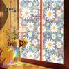 Gėlėtas vaivorykštės statinis lipdukas Langų privatumo plėvelė, apsauganti nuo UV spindulių, stiklo lipdukas Nelipnus langų lipdukas, skirtas namų miegamojo svetainės dekoravimui