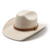 Amerikansk Western Stor Cowboy Topphatt Ull Tibetansk Cowboyhatt Dam Stor Brätte Tibetansk Ridhatt Herr