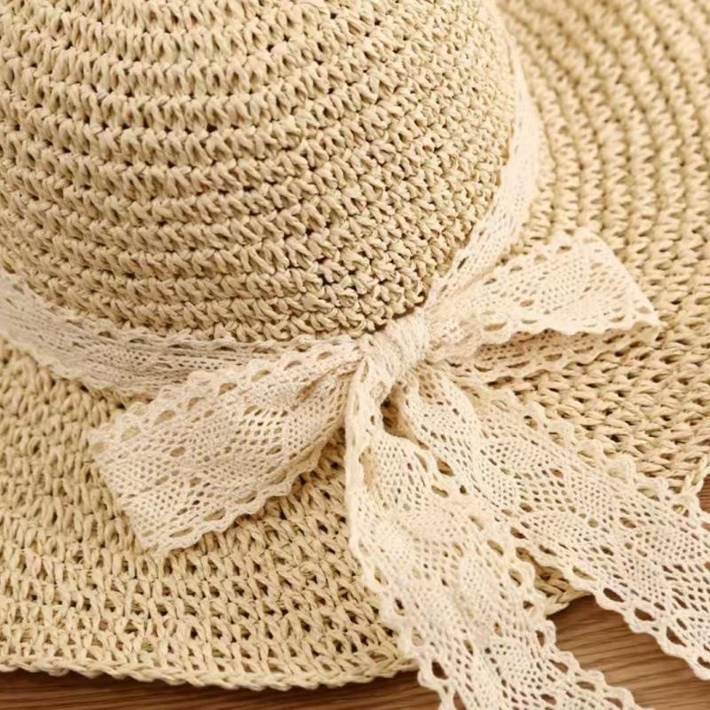 Hat Pastoral Seaside Photo Beach Straw Hat Summer Travel Straw Hat Women Summer Seaside Sun Protection Versatile