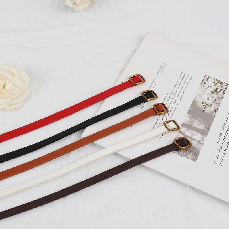 Versatile Korean-Style Women’s Leather Waist Belt for Dresses, Jackets, and Sweaters