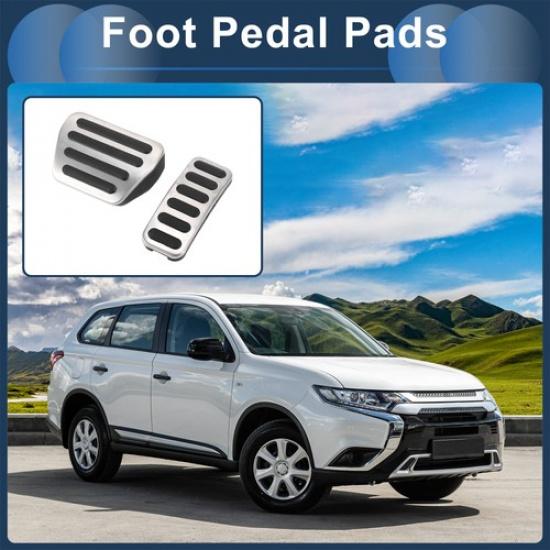 

1 Set Automatic Foot Accelerator Pedal Covers for Range Rover Sport Silver Tone
