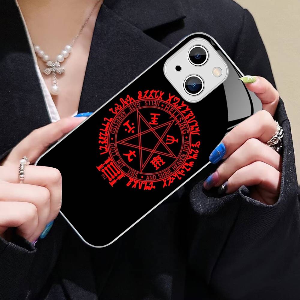 

Horror Anime Hellsing For IPhone 14 13 12 Mini 11 Pro XS Max X XR 14 Plus Tempered Glass Cover iphone 13